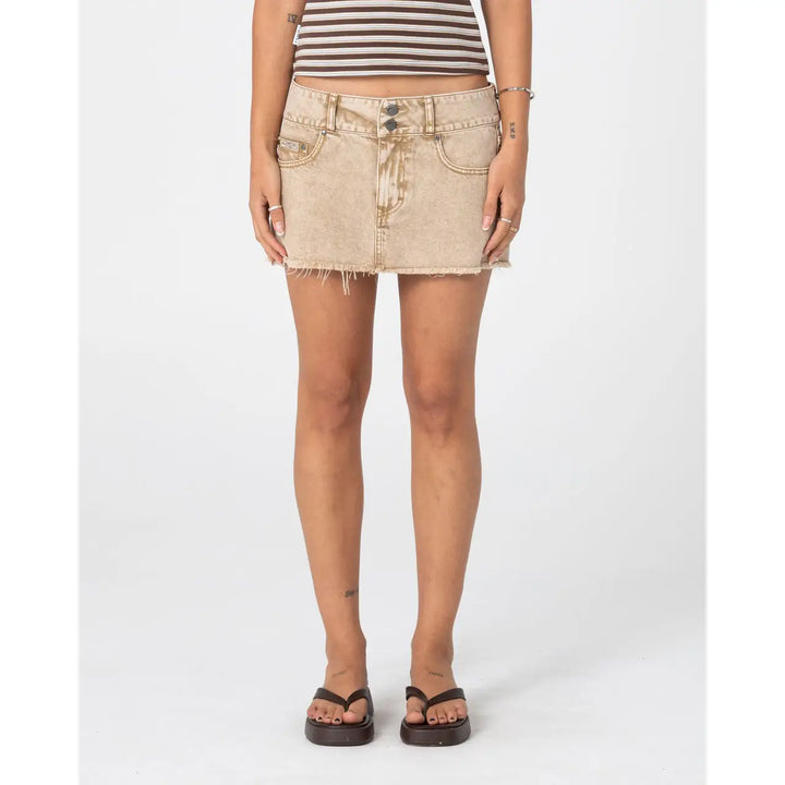 Rusty Roxxy Coffee Micro Mini Skirt