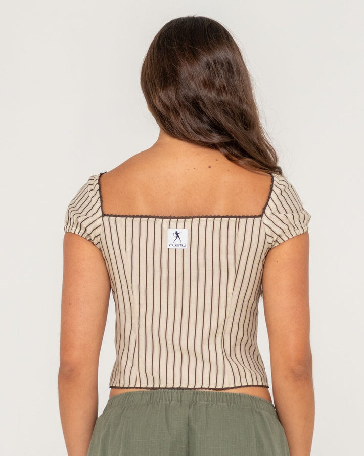 Rusty Sandy Button Up Top 