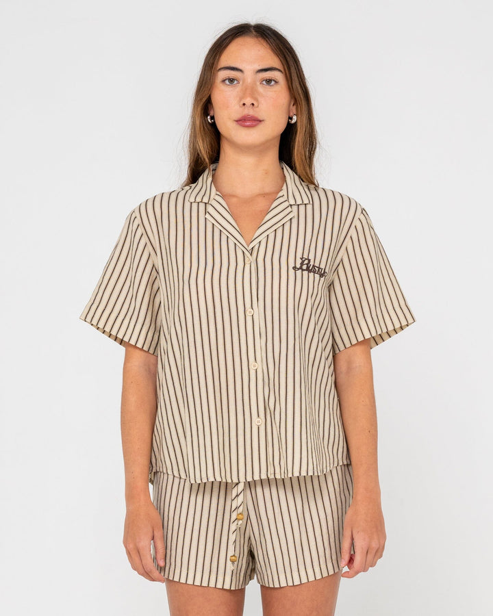 Rusty Sandy Stripe Boxy Shirt 