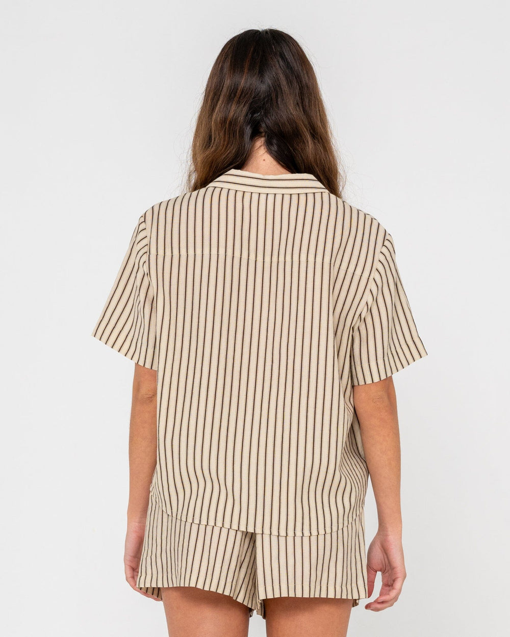 Rusty Sandy Stripe Boxy Shirt 