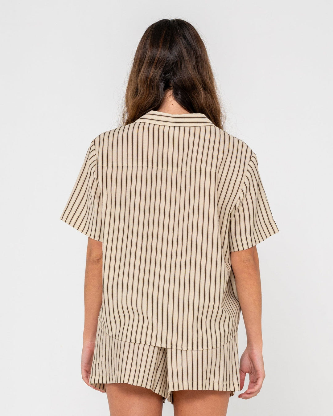 Rusty Sandy Stripe Boxy Shirt 