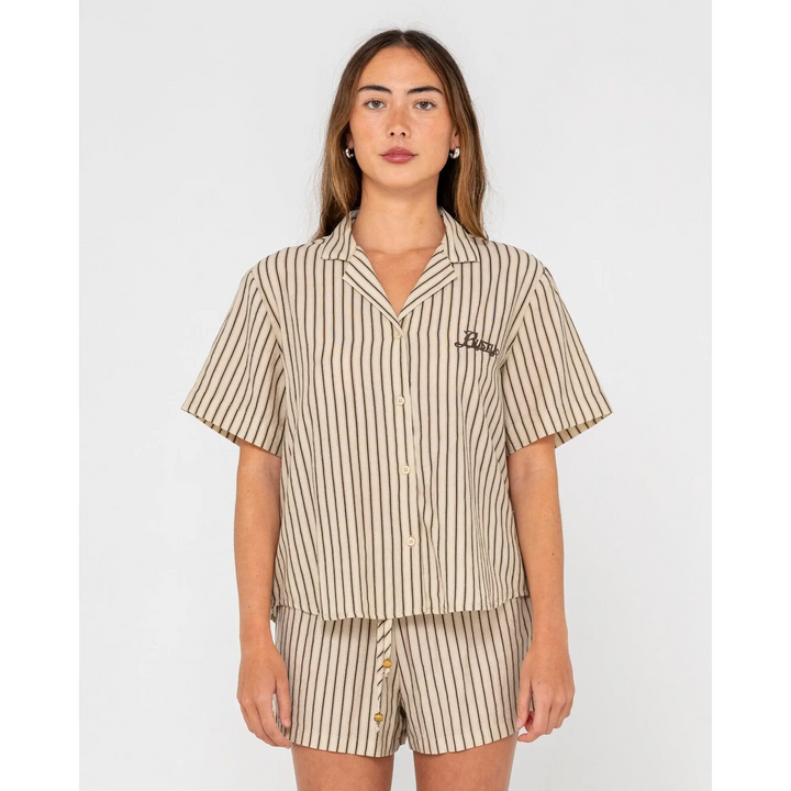 Rusty Sandy Stripe Boxy Shirt 