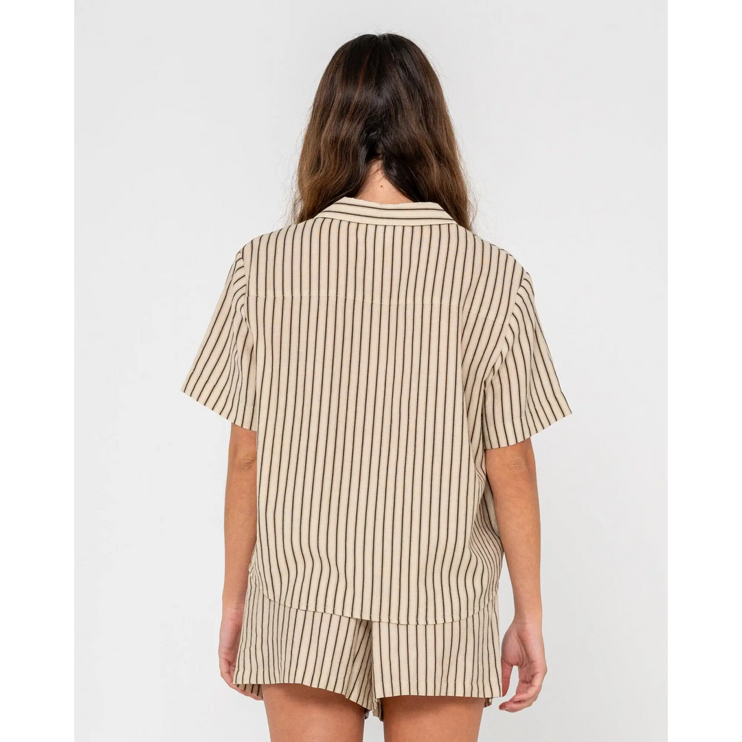 Rusty Sandy Stripe Boxy Shirt 