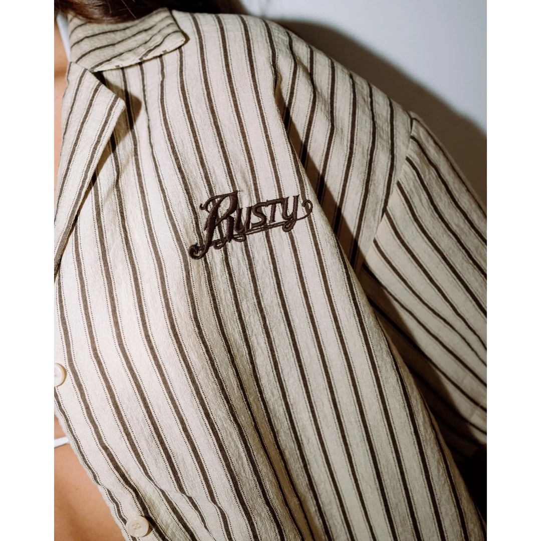 Rusty Sandy Stripe Boxy Shirt 