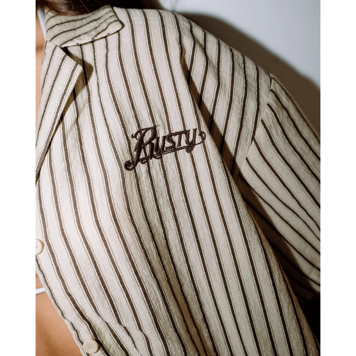 Rusty Sandy Stripe Boxy Shirt 