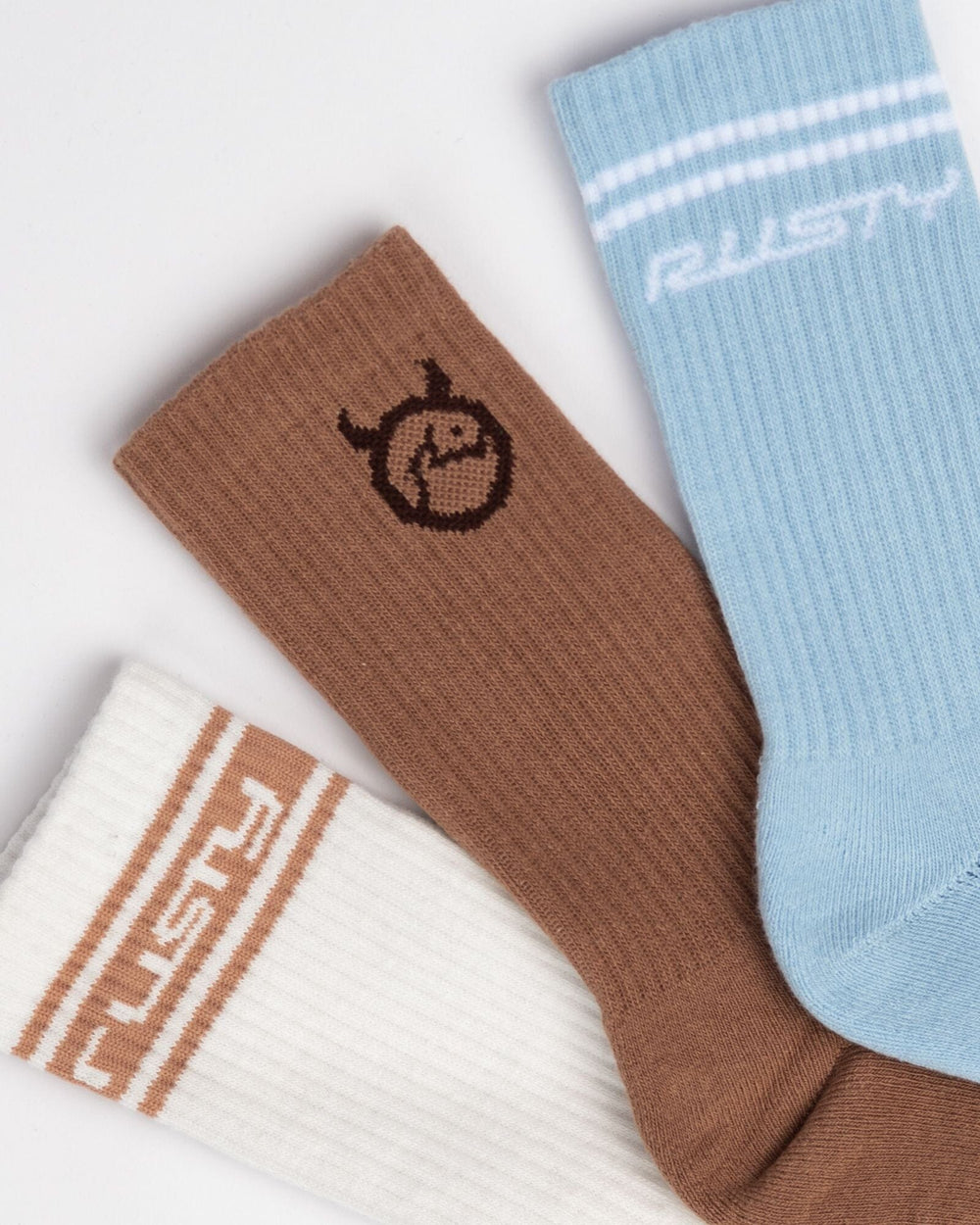 Rusty Shake Up Crew 3 Pack Socks 