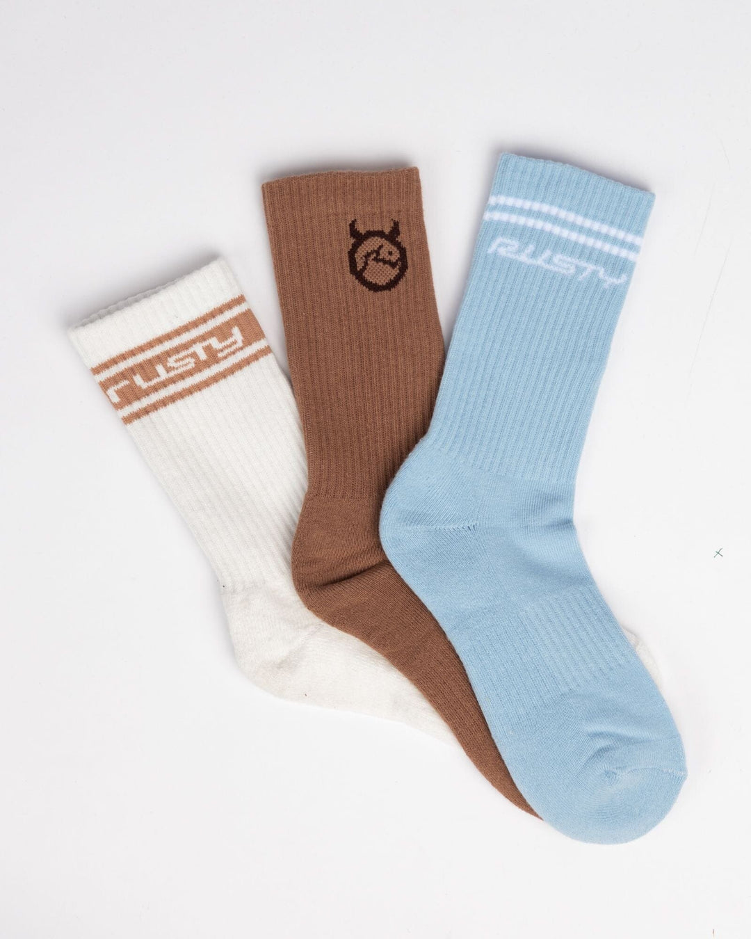 Rusty Shake Up Crew 3 Pack Socks 