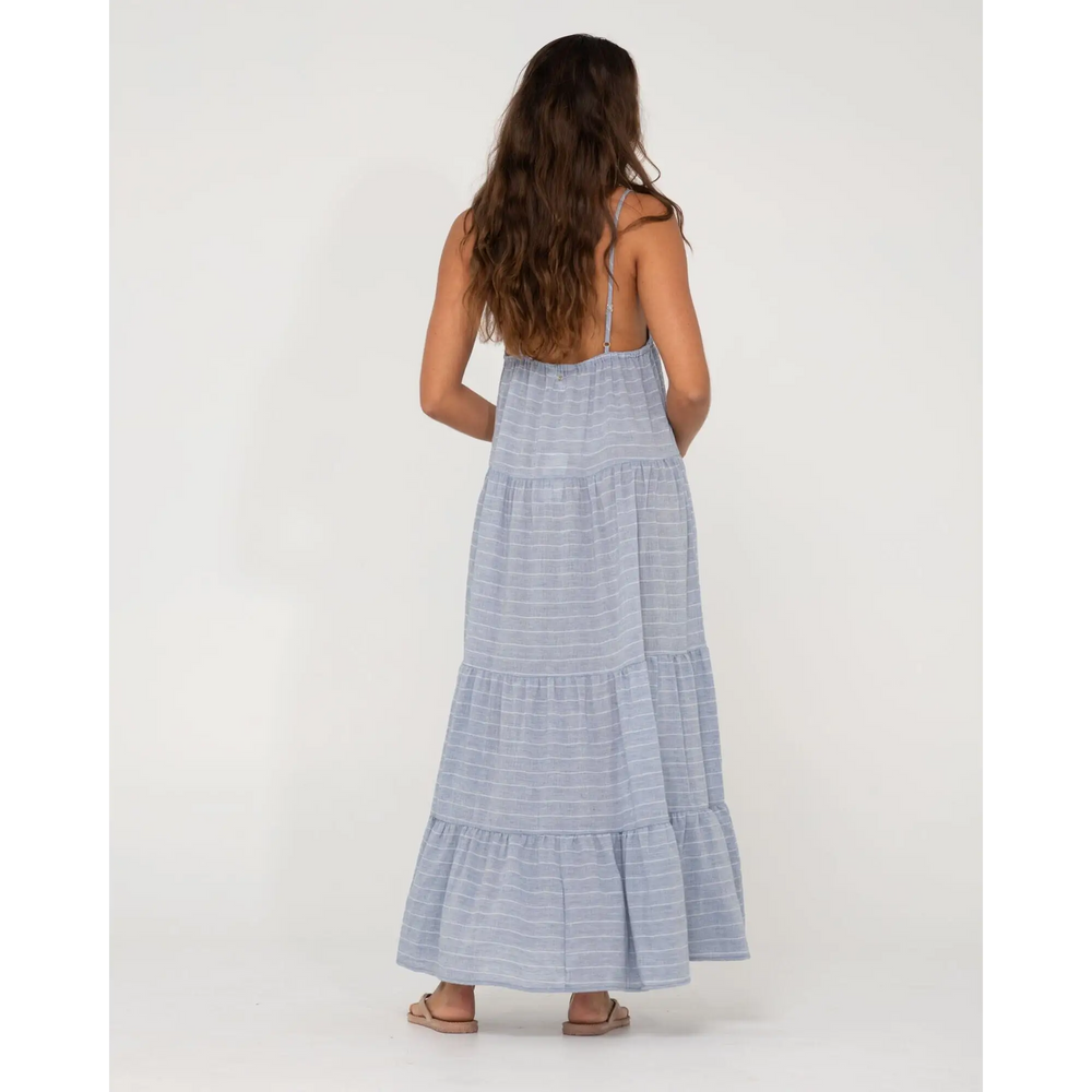 Rusty Siena Striped Tiered Maxi Dress 