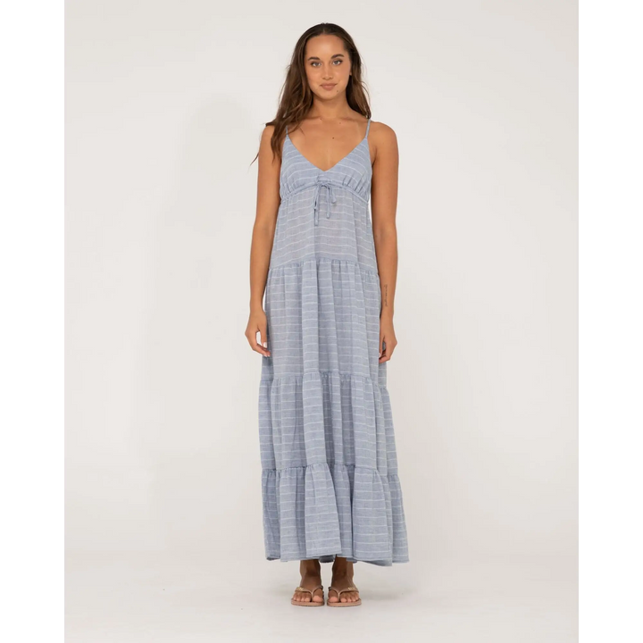 Rusty Siena Striped Tiered Maxi Dress 