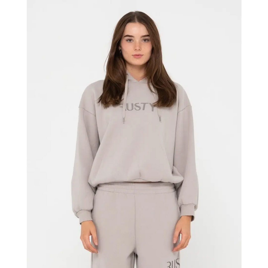 Rusty Signature Oversize Hooded Fleece 