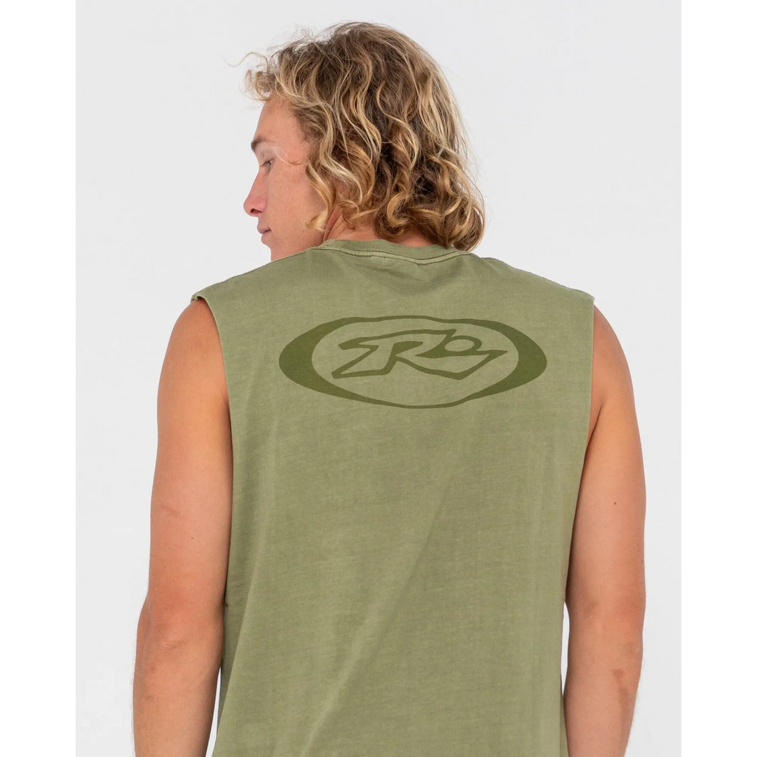 Rusty Slowmo Overdye Muscle Tank 