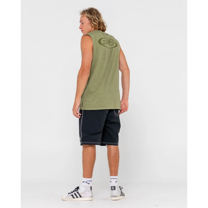 Rusty Slowmo Overdye Muscle Tank 