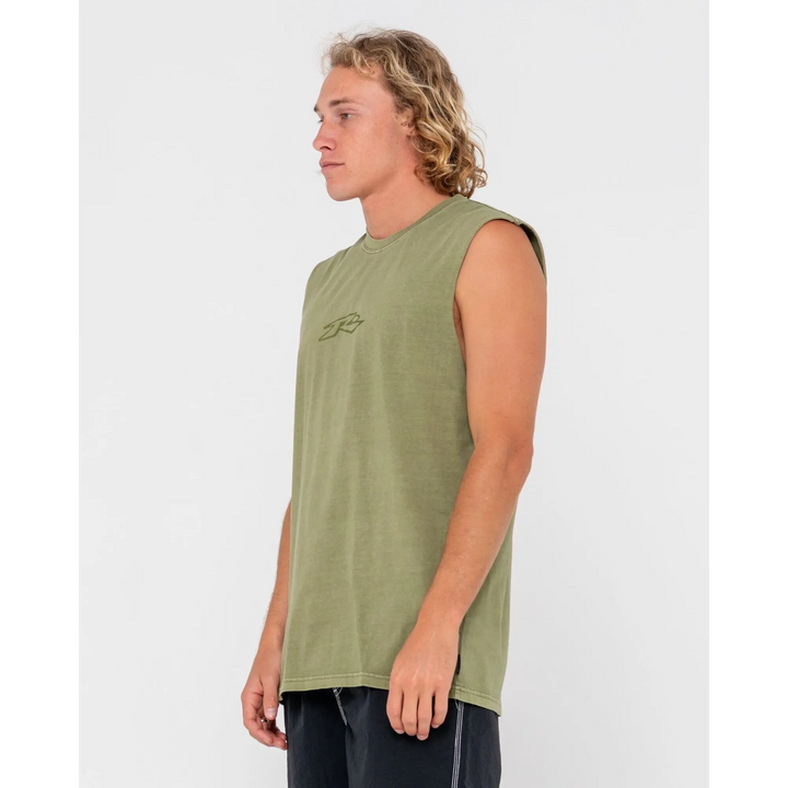 Rusty Slowmo Overdye Muscle Tank 