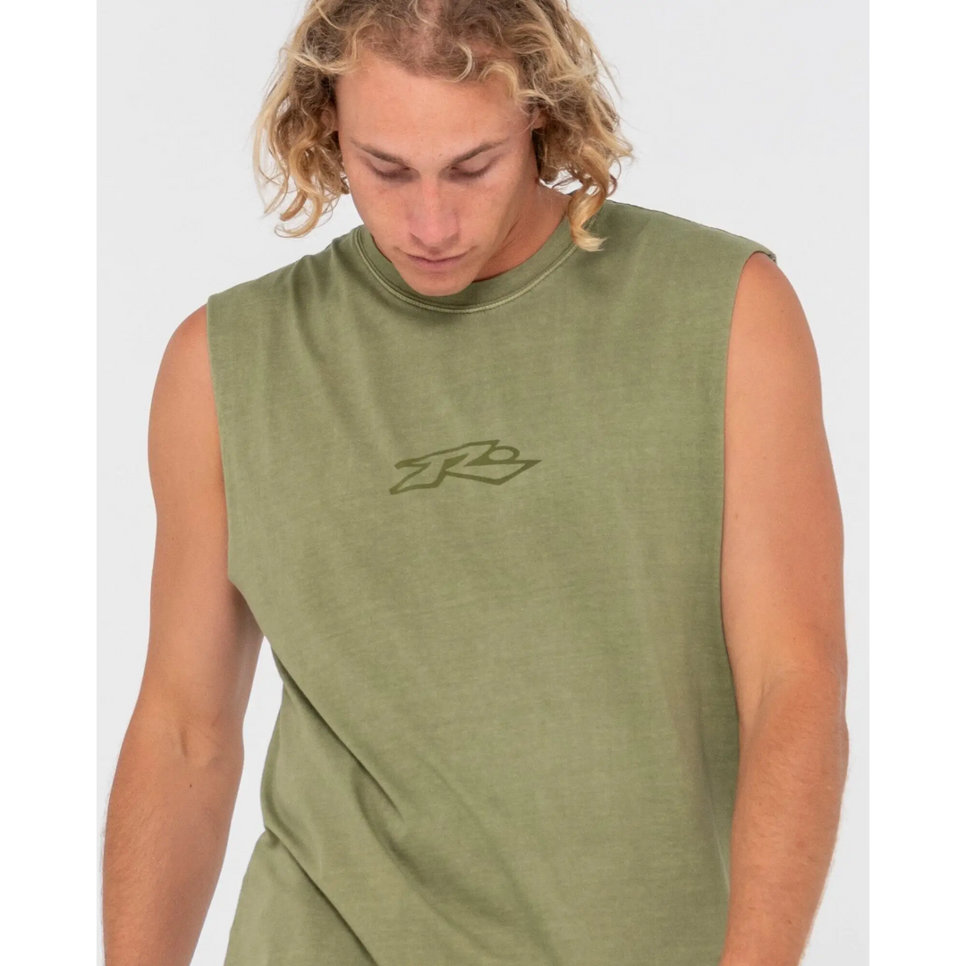 Rusty Slowmo Overdye Muscle Tank Savannah S 