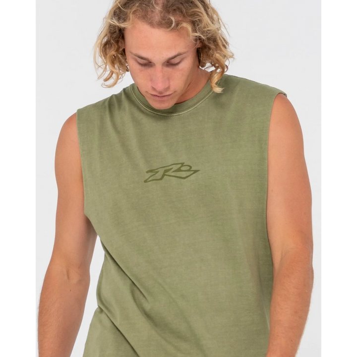 Rusty Slowmo Overdye Muscle Tank Savannah S 