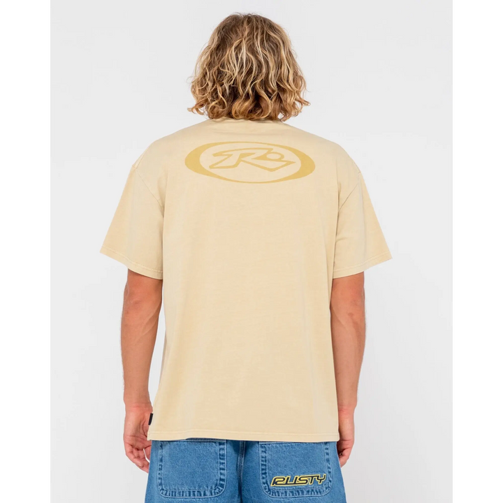 Rusty Slowmo Washed T-Shirt Light Khaki S 