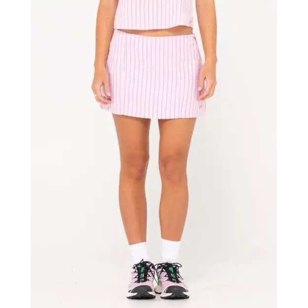 Rusty Stripy Girl Low Rise Skirt Rose Pink 8 