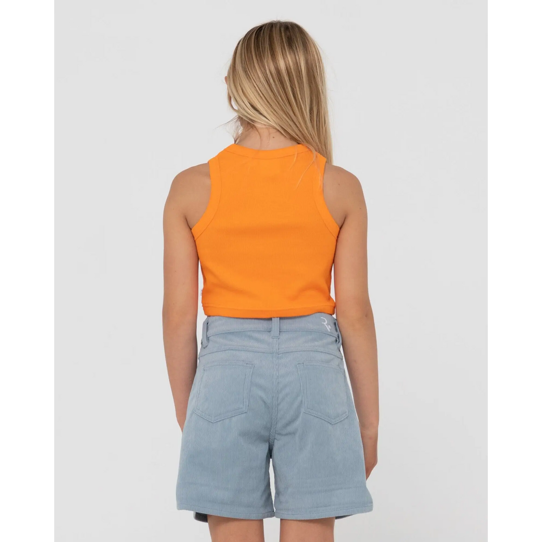 Rusty Sunrise Graphic Youth Racer Tank 