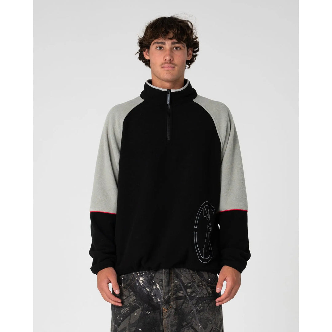 Rusty Tectonic Quarter Zip Polar Fleece