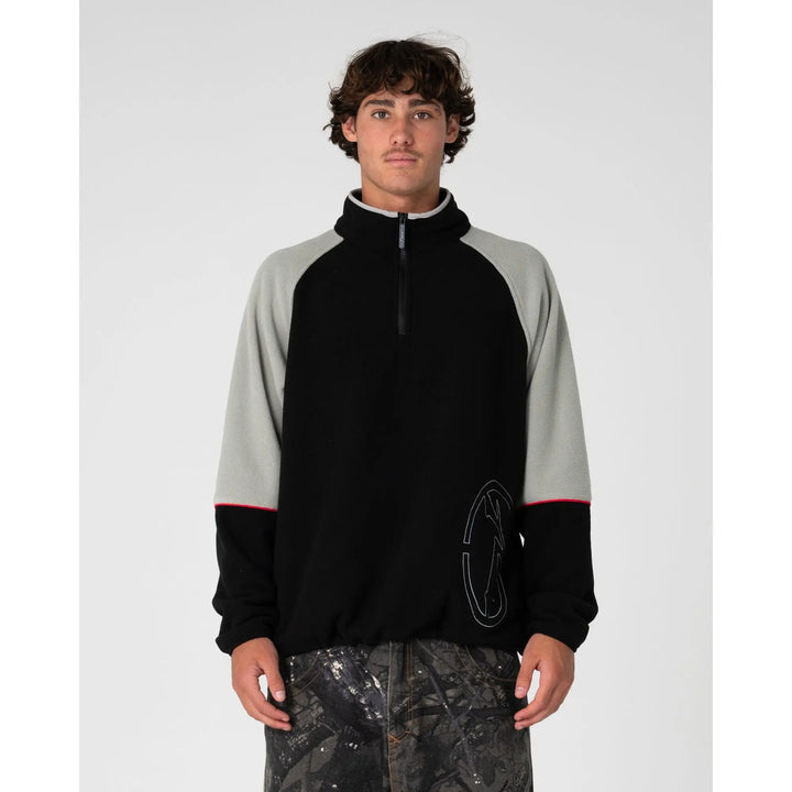 Rusty Tectonic Quarter Zip Polar Fleece