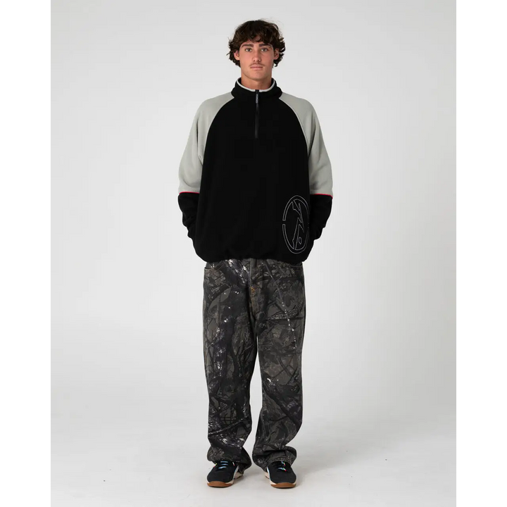 Rusty Tectonic Quarter Zip Polar Fleece