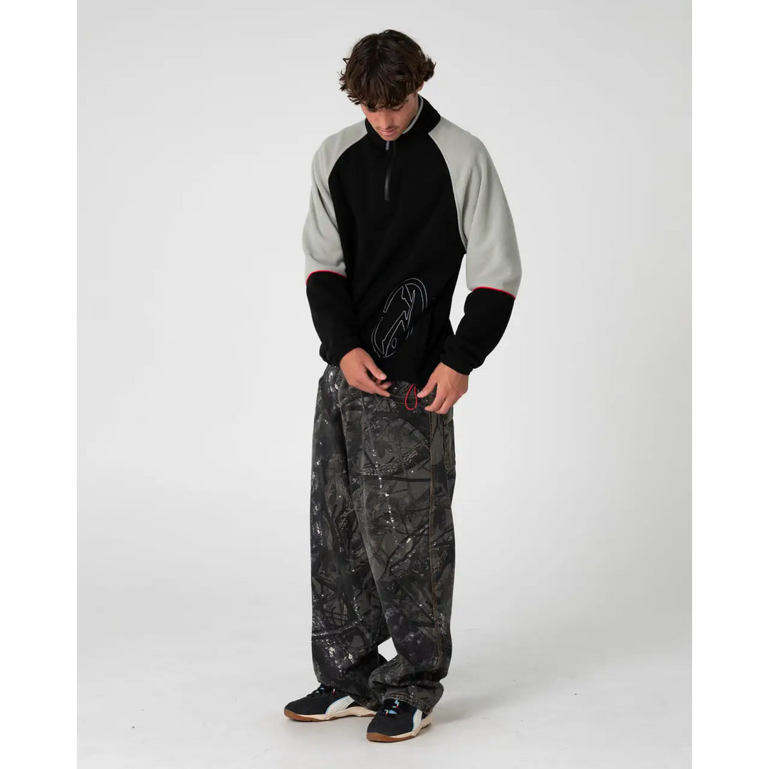 Rusty Tectonic Quarter Zip Polar Fleece