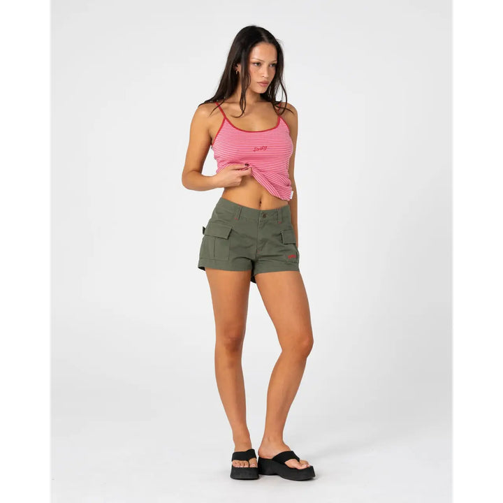 Rusty Tempo Low Rise Ripstop Cargo Shorts