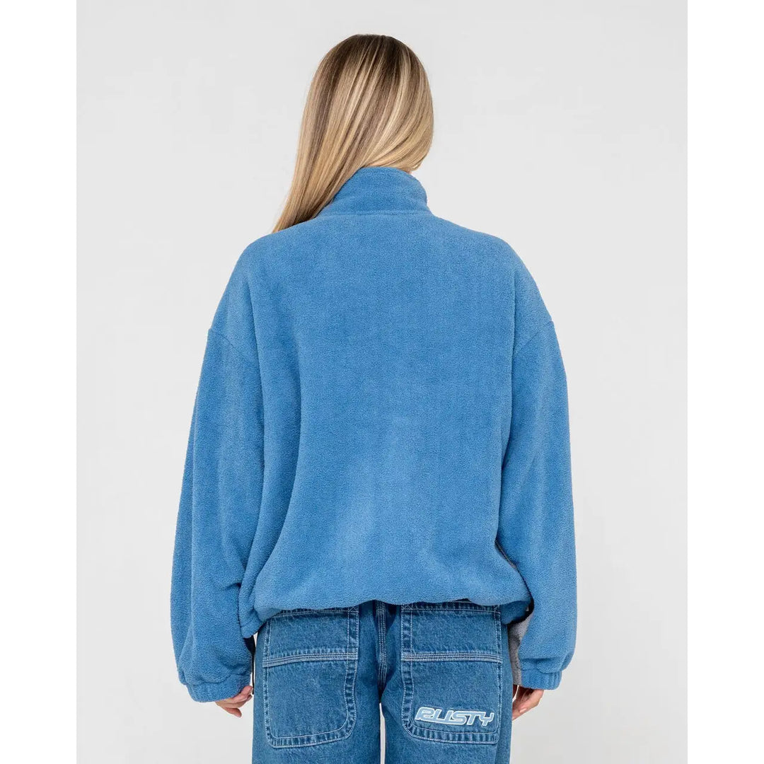 Rusty Two Tides Zip Through Sherpa Fleece