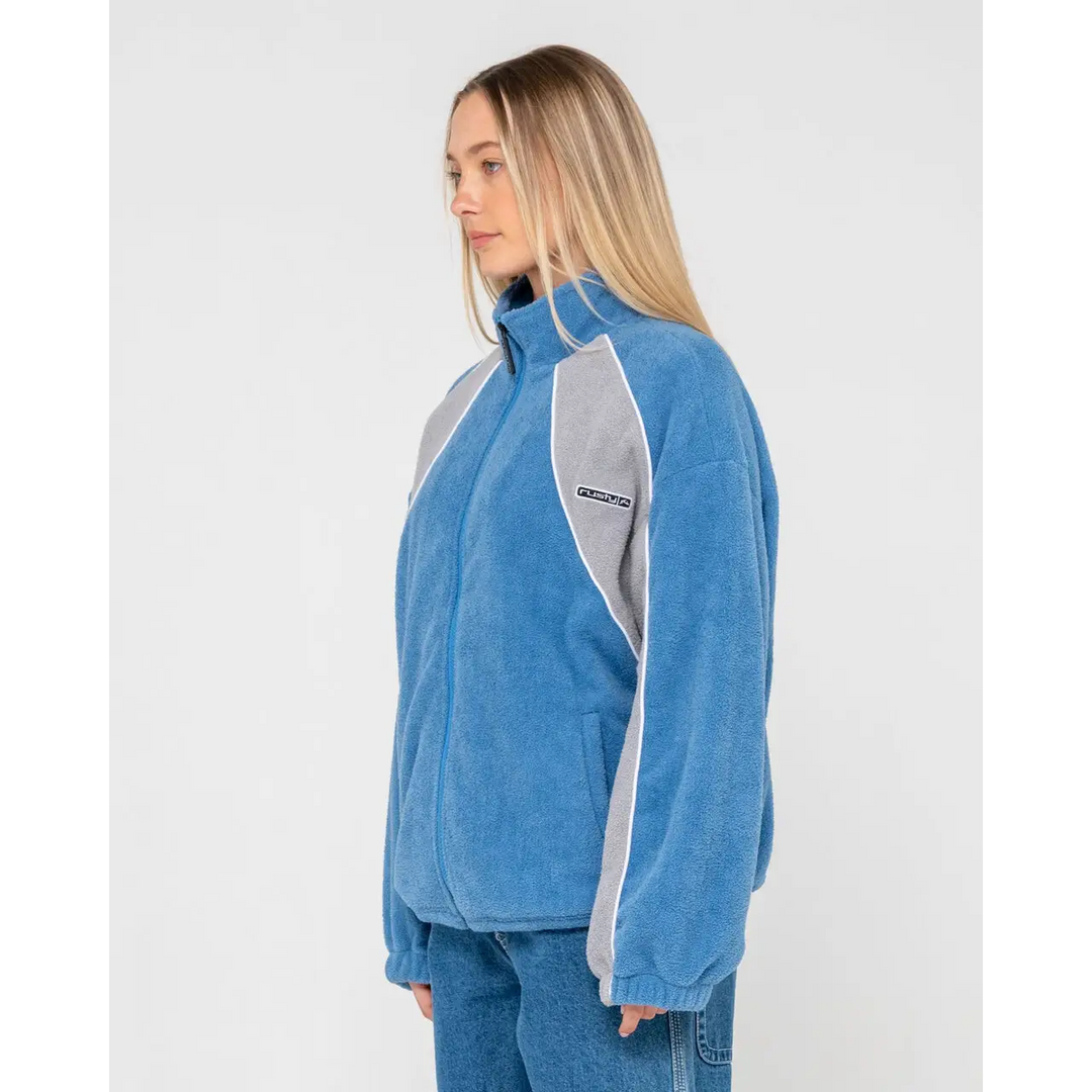 Rusty Two Tides Zip Through Sherpa Fleece