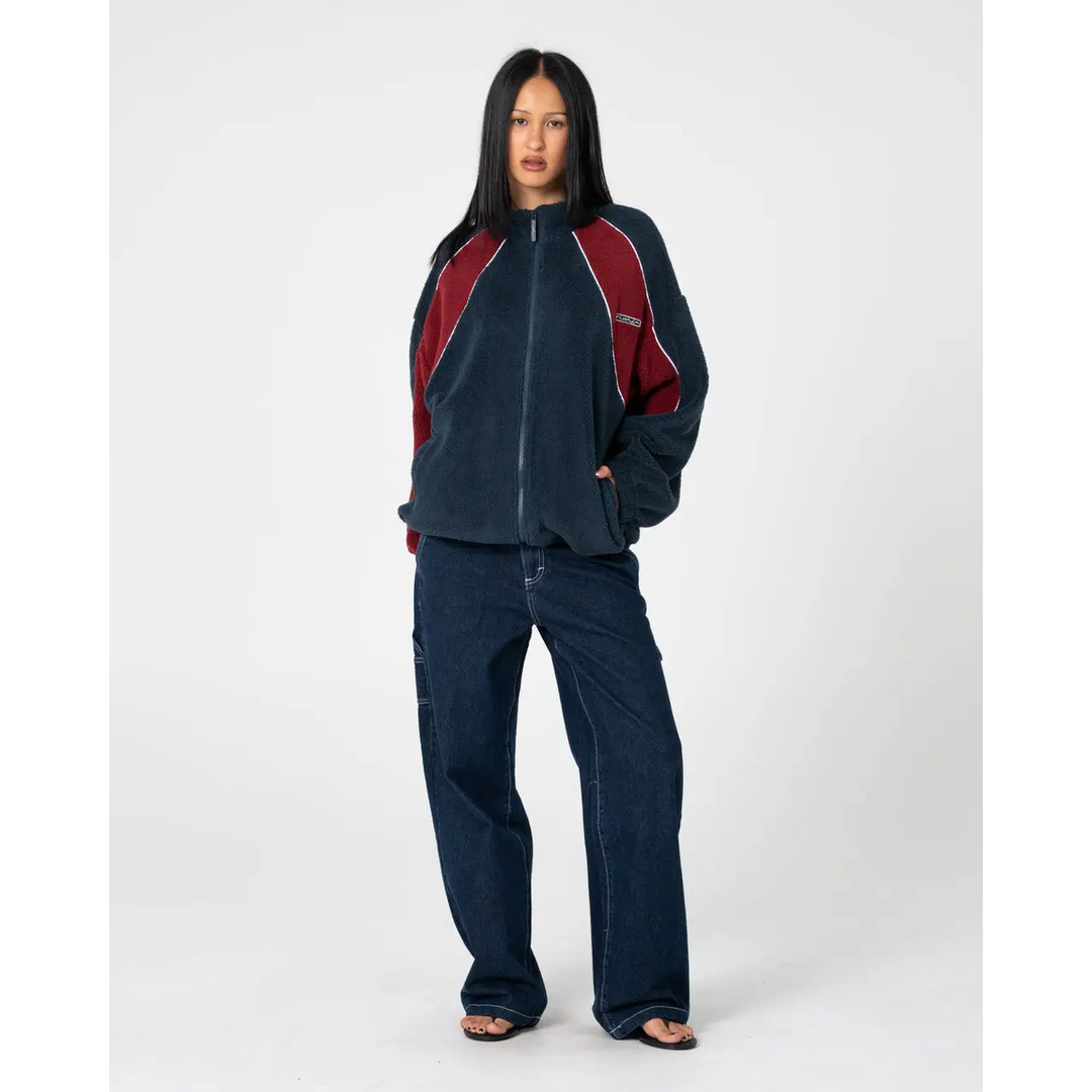 Rusty Two Tides Zip Through Sherpa Fleece