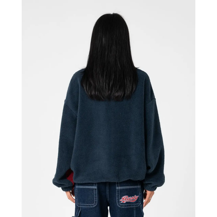 Rusty Two Tides Zip Through Sherpa Fleece