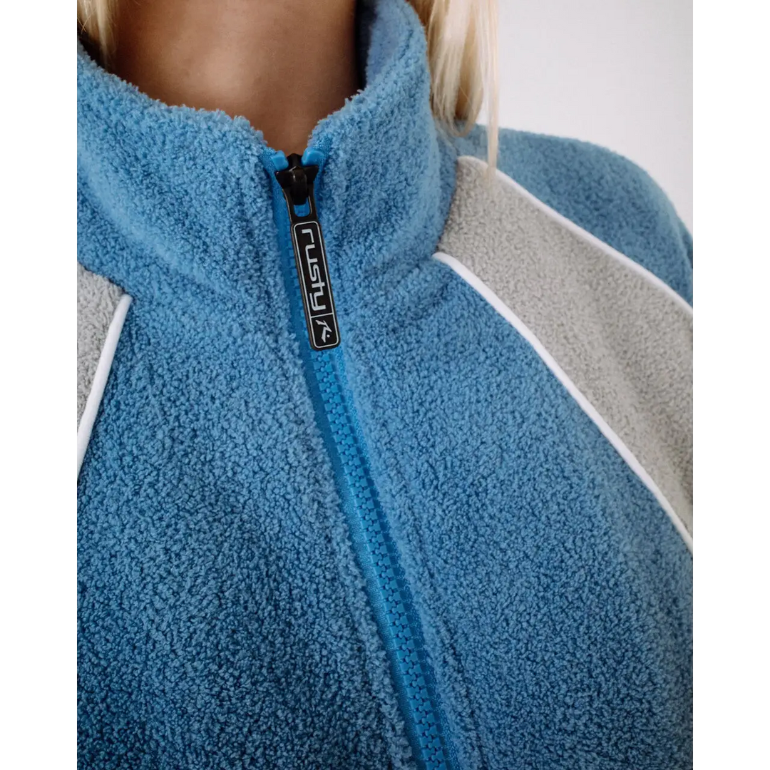 Rusty Two Tides Zip Through Sherpa Fleece