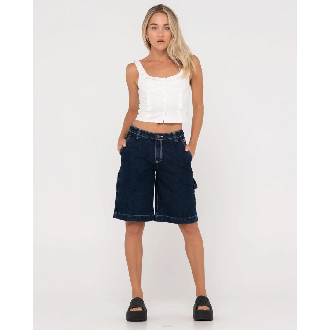 Rusty Violeta Ruffle Neck Top 