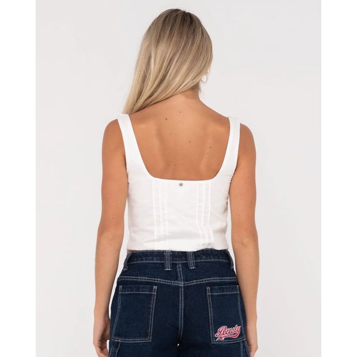 Rusty Violeta Ruffle Neck Top 