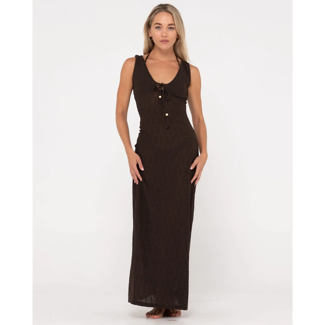 Rusty Vita Sheer Knit Maxi Dress 