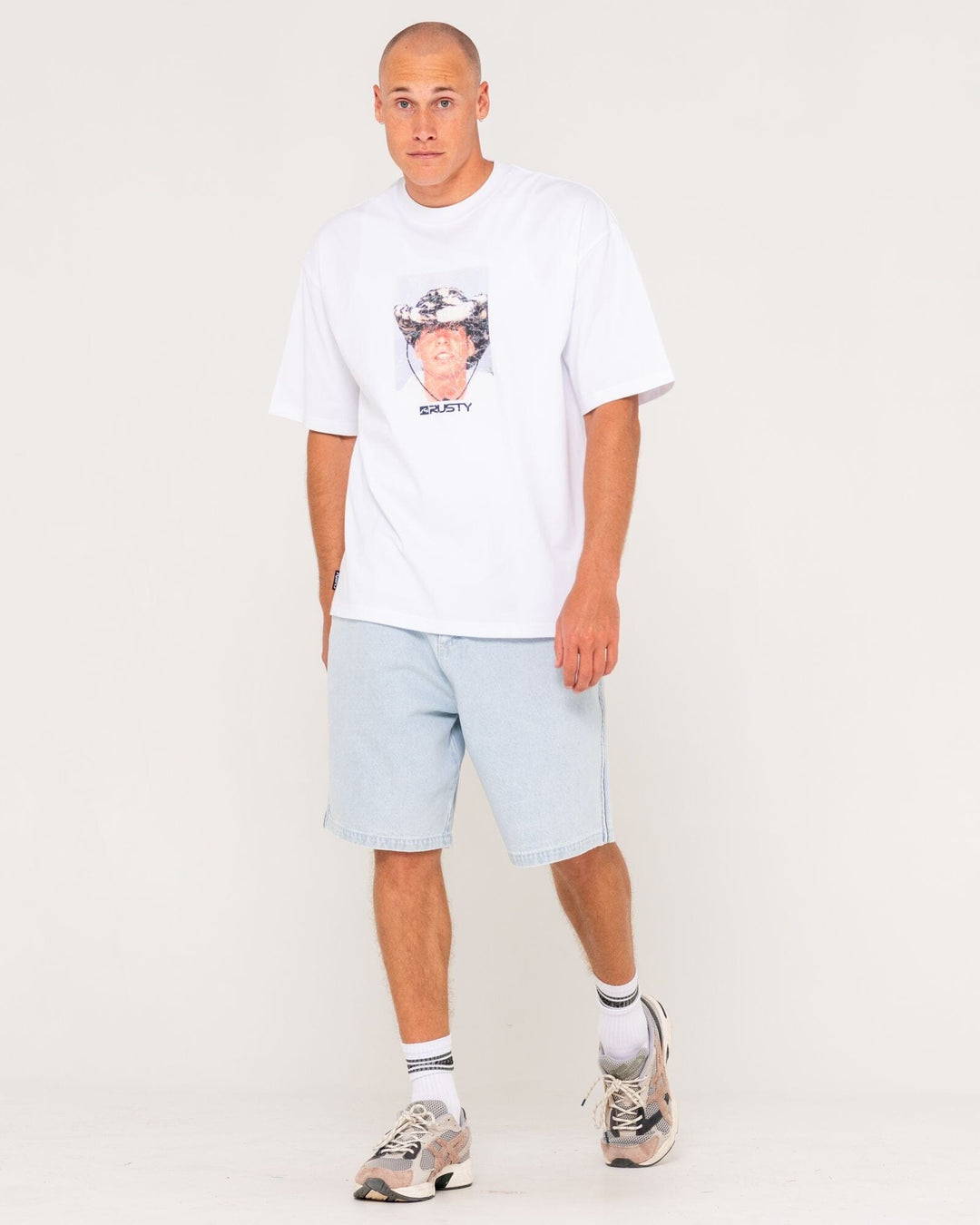 Rusty Wanted Photo Print T-Shirt 