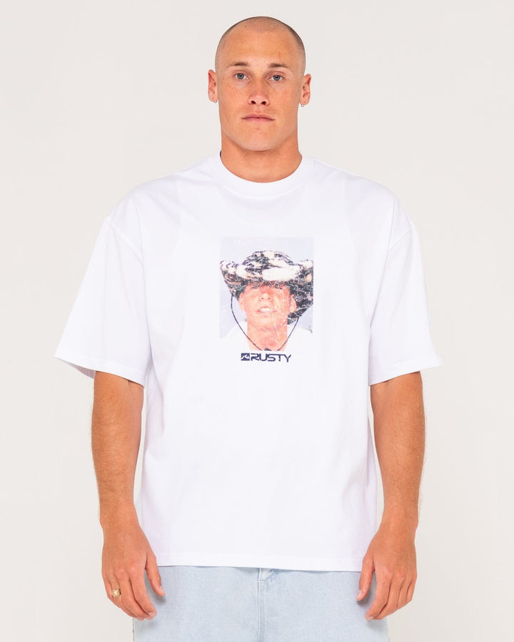 Rusty Wanted Photo Print T-Shirt 