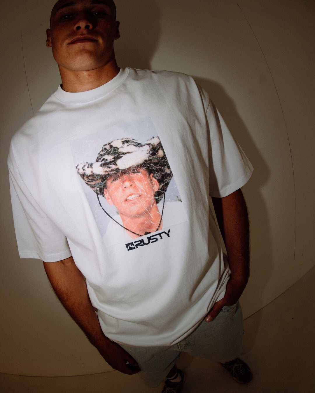Rusty Wanted Photo Print T-Shirt 