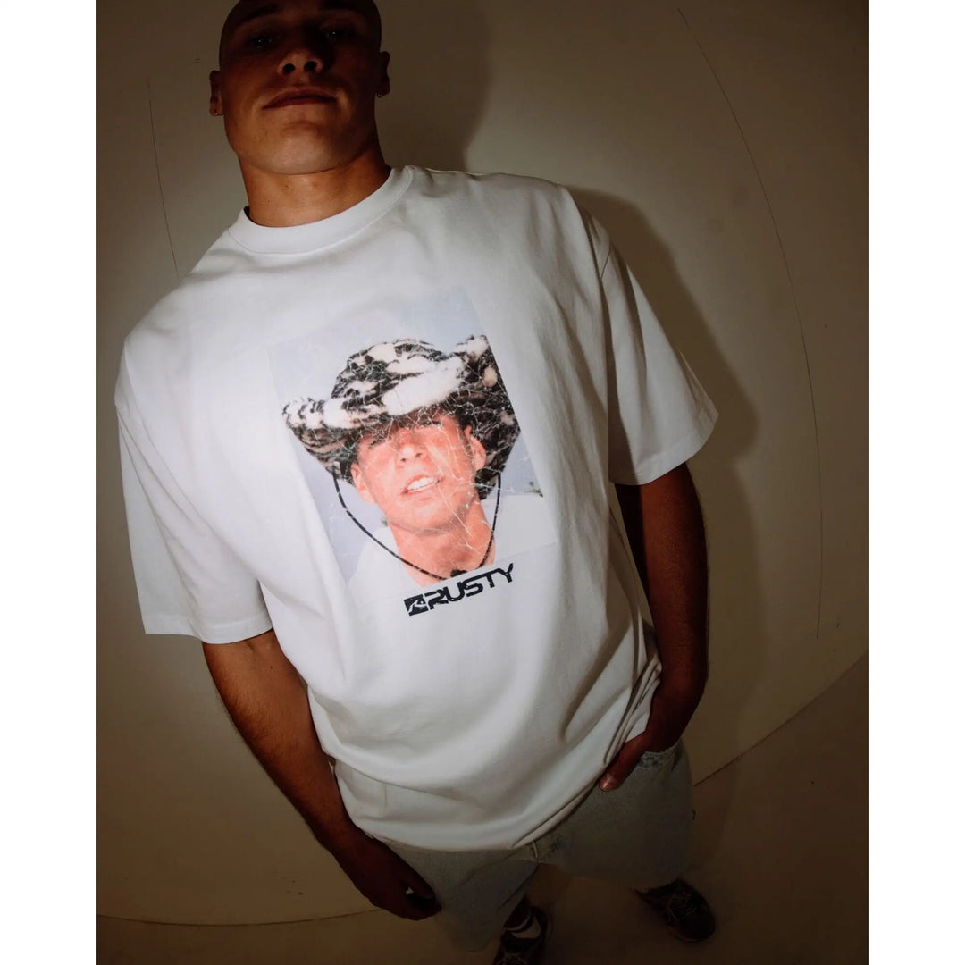 Rusty Wanted Photo Print T-Shirt 