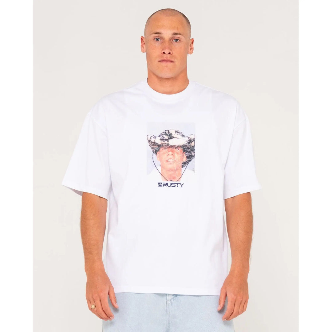 Rusty Wanted Photo Print T-Shirt 