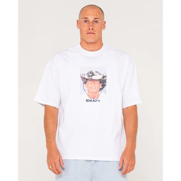 Rusty Wanted Photo Print T-Shirt 