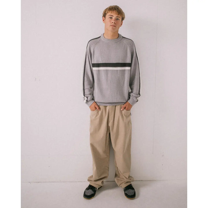 Rusty White Lines 2.0 Knitted Crew