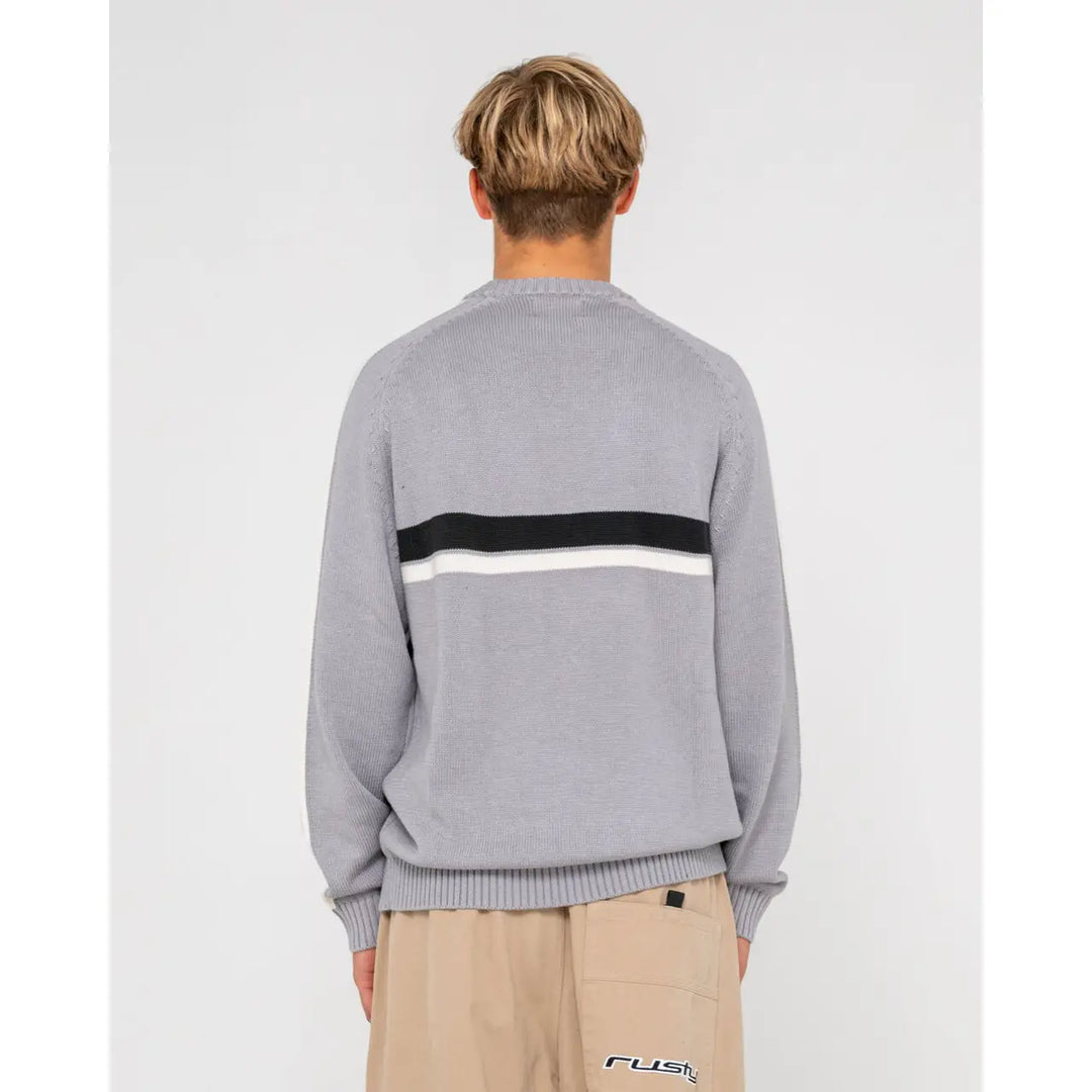 Rusty White Lines 2.0 Knitted Crew