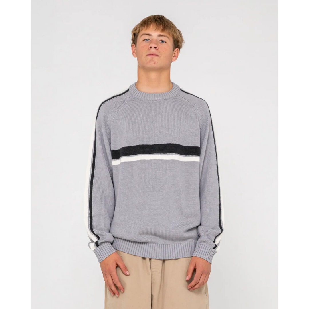 Rusty White Lines 2.0 Knitted Crew