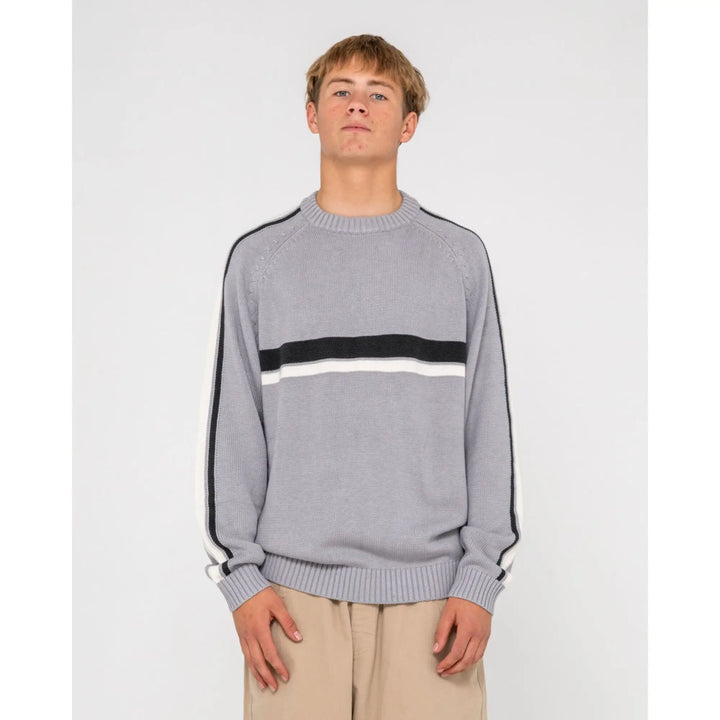 Rusty White Lines 2.0 Knitted Crew