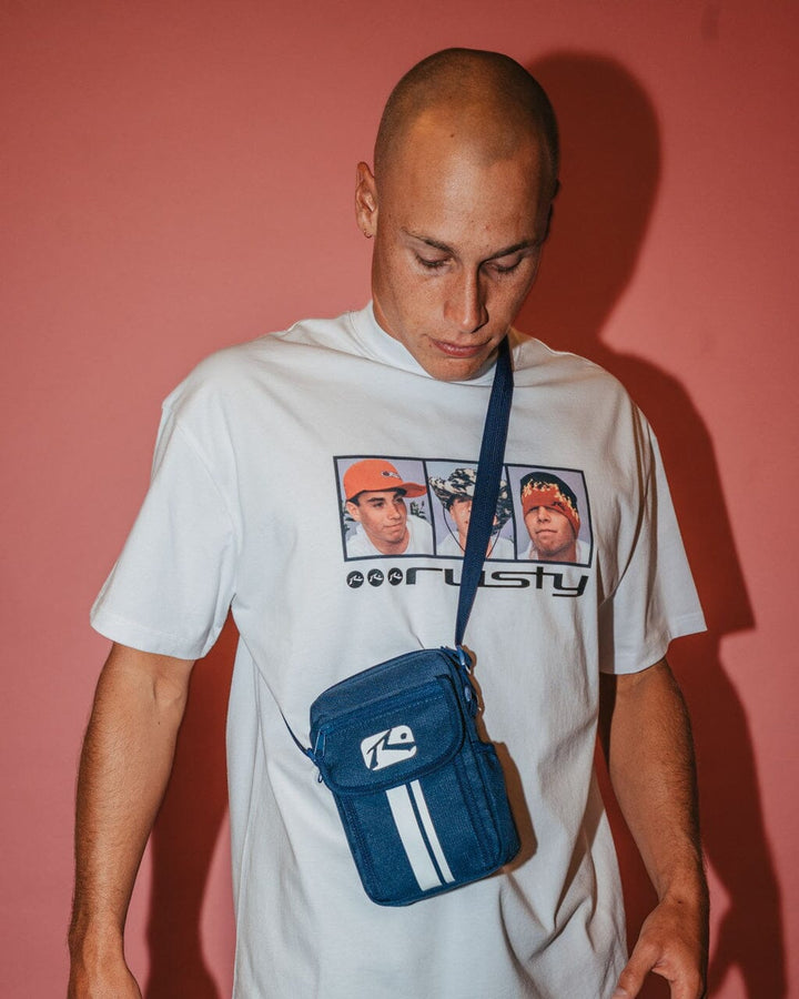 Rusty White Lines Crossbody Bag 