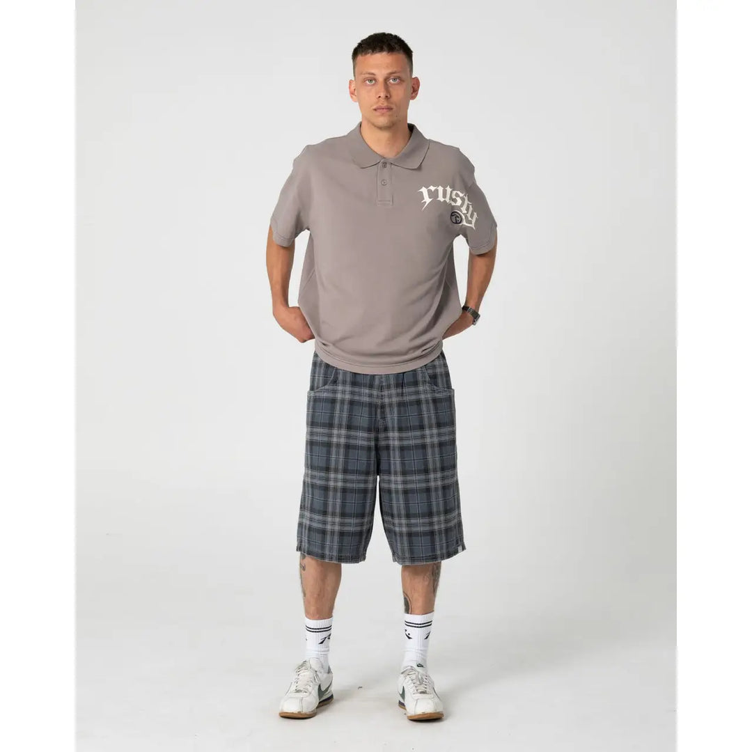 Rusty X-Press Baggy Plaid Shorts