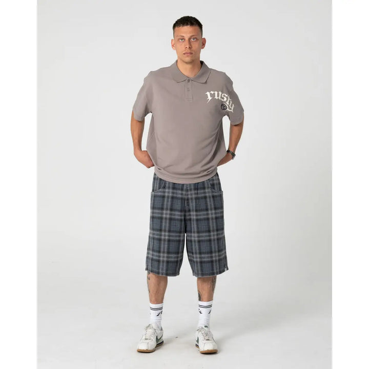 Rusty X-Press Baggy Plaid Shorts