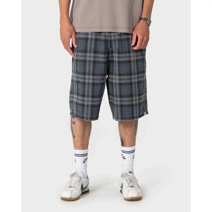 Rusty X-Press Baggy Plaid Shorts