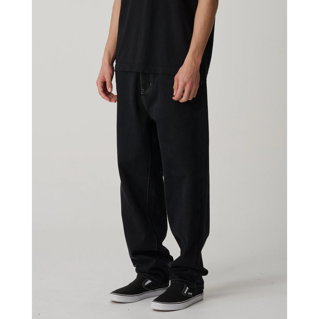 S Double Denim Standard Jeans - Raw Black